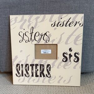 Sisters Photo Frame - Cream and Black